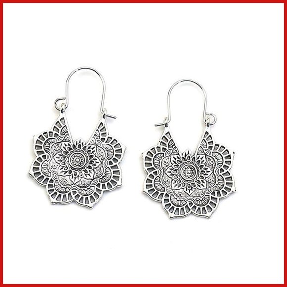 3 Pair Exotic Boho Silver Earring Sets - Picture 3 of 7